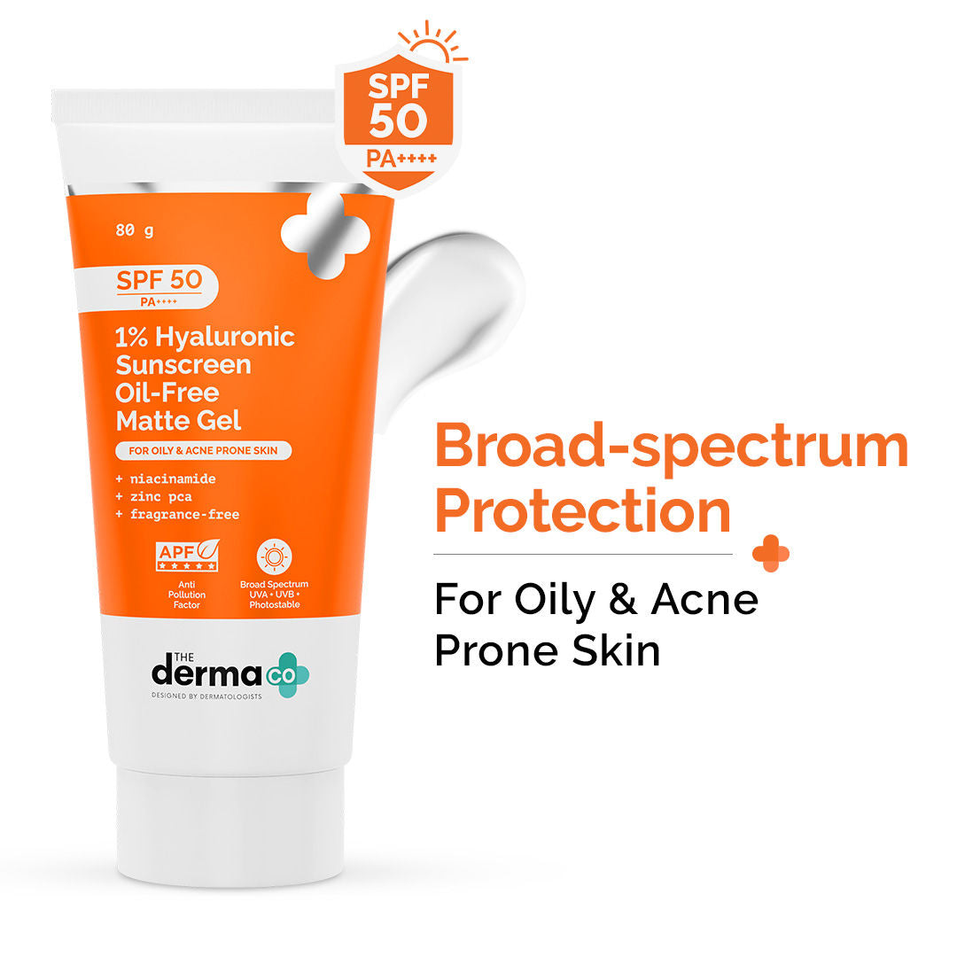 1% Hyaluronic Sunscreen Oil-Free Gel With SPF 50 PA++++ For Oily In-Vivo tested - 80g