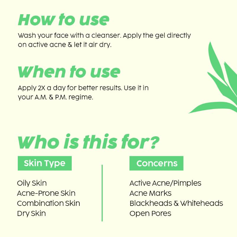 2% Salicylic Acid Acne Spot Corrector Gel For Reducing Active Acne, Controls Oil and Acne Scars