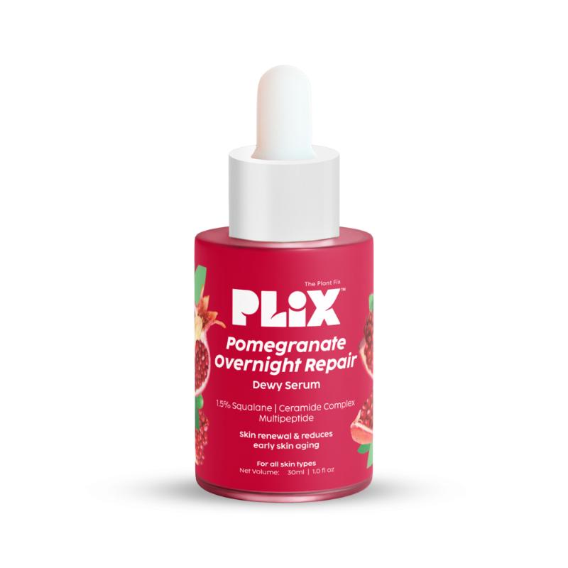 Pomegranate Overnight Repair Dewy Serum for Ageless Glow With Ceramides Reduce Fine Lines