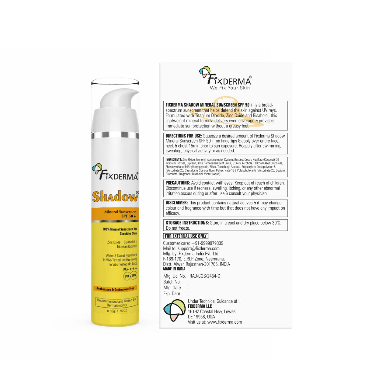 Shadow Mineral Sunscreen SPF 50+ & PA+++