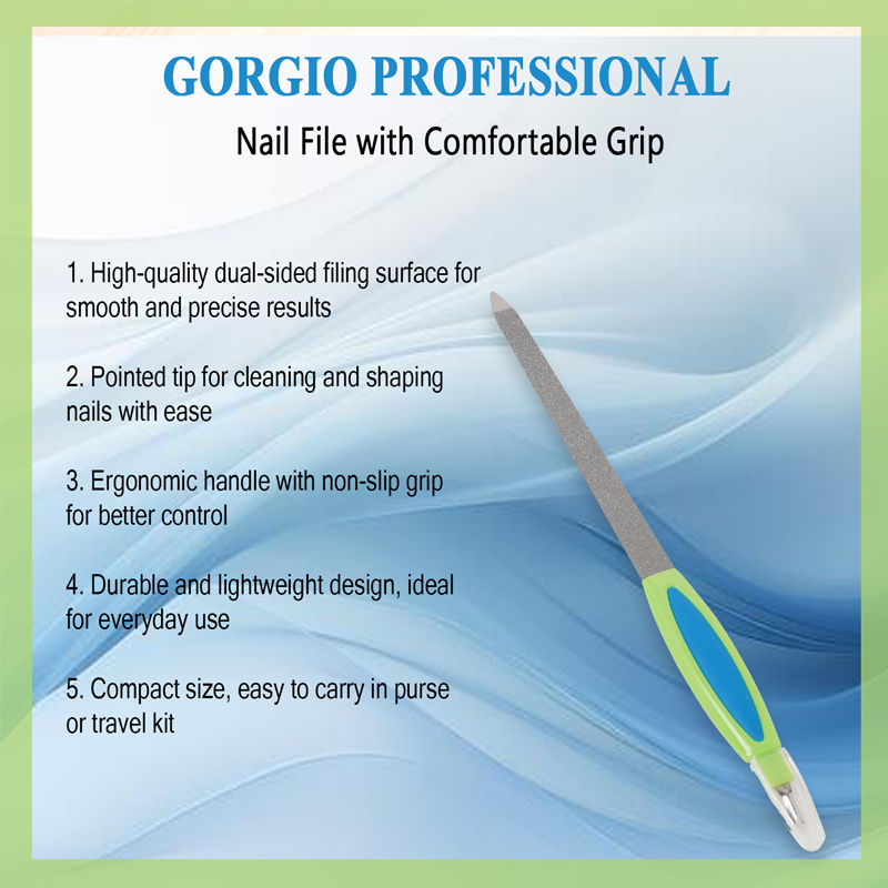 ECO00147 Double Sided Nail Care Files Cuticle Trimmer (Colour & Shape May Vary)