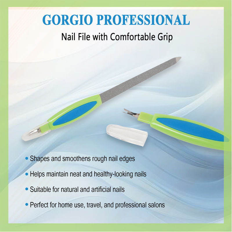 ECO00147 Double Sided Nail Care Files Cuticle Trimmer (Colour & Shape May Vary)