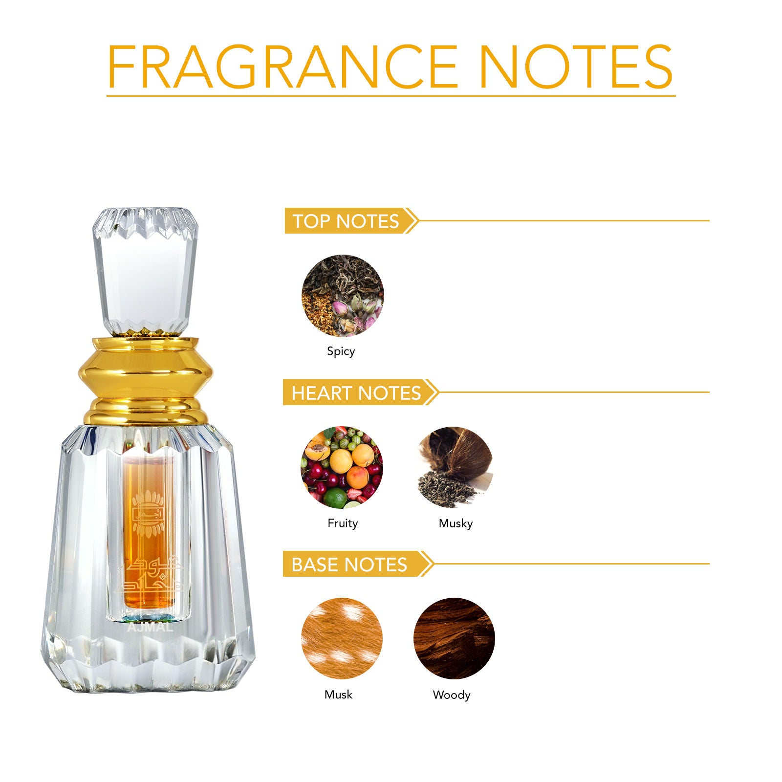 Ajmal Oudh Mukhallat Concentrated Perfume Free From Alcohol For Women And Men