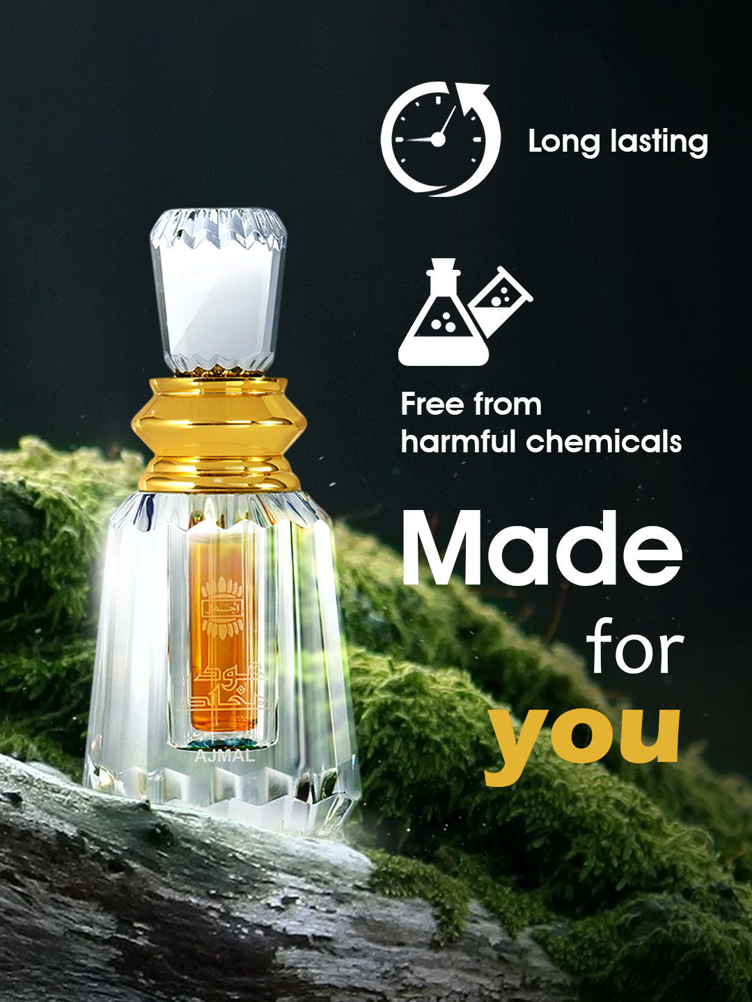 Ajmal Oudh Mukhallat Concentrated Perfume Free From Alcohol For Women And Men