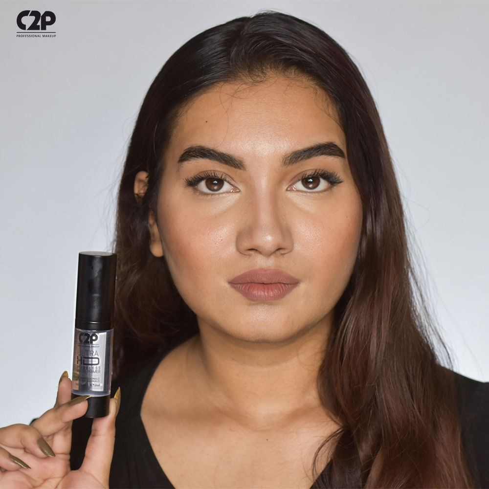 Ultra HD Poreless Peach Matte Highlighting Pre Base Primer Absorbs Oil and Hydrates Skin