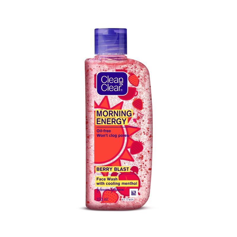 Morning Energy Berry Blast Face Wash - Gentle Cleanser with Menthol for Oily Skin