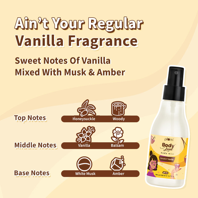 BodyLovin Smokin Vanilla Body Mist For A Long Lasting Vanilla Fragrance
