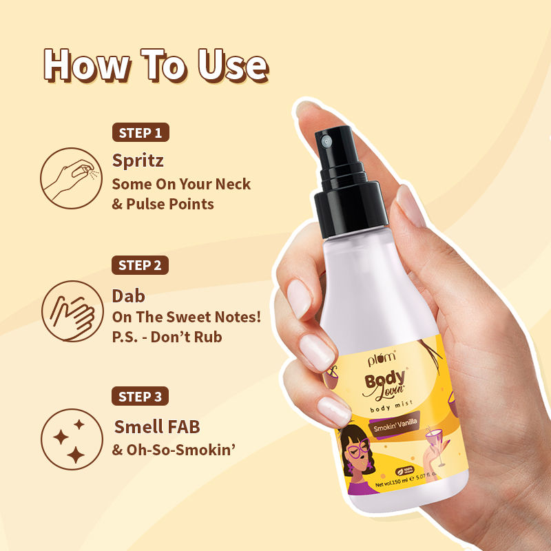 BodyLovin Smokin Vanilla Body Mist For A Long Lasting Vanilla Fragrance