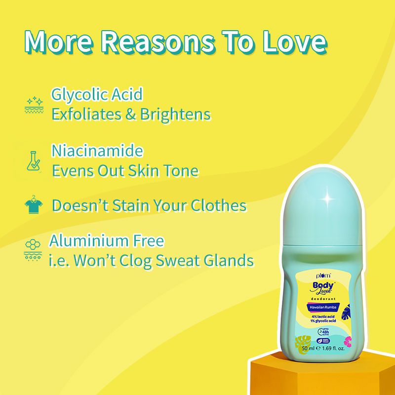 BodyLovin Hawaiian Rumba Deodorant Roll-On Controls Underarm Odor