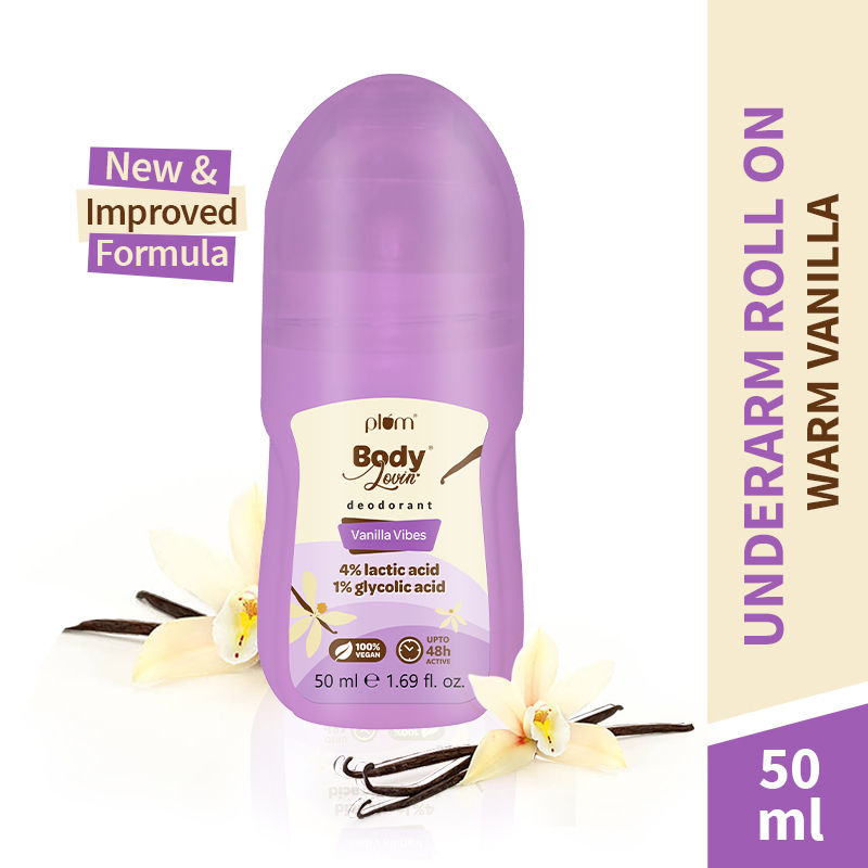 BodyLovin Vanilla Vibes Deodorant Roll-On Controls Underarm Odor 50Ml