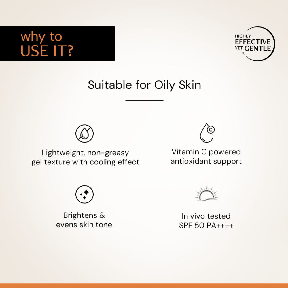 5% Vitamin C Gel Sunscreen In Vivo Tested SPF 50 PA+++