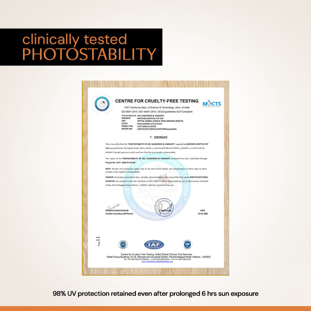 5% Vitamin C Gel Sunscreen In Vivo Tested SPF 50 PA+++