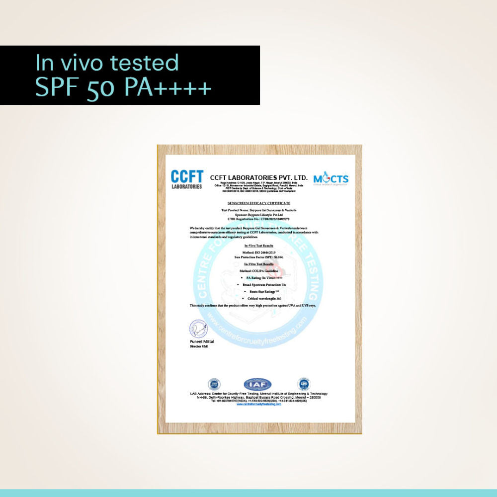 Oats & Ceramide Gel Sunscreen In Vivo Tested SPF 50 PA+++