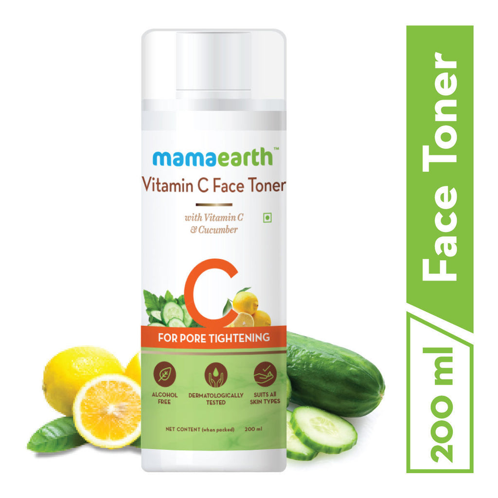 Vitamin C Face Toner with Witch Hazel for Pore Tightening and All Skin Types