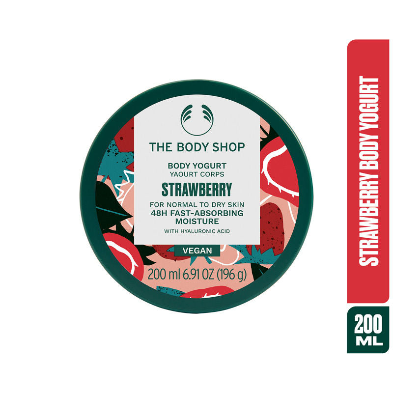 Strawberry Body Yogurt, 48-Hour Hydration, Strawberry Oil & Shea Butter