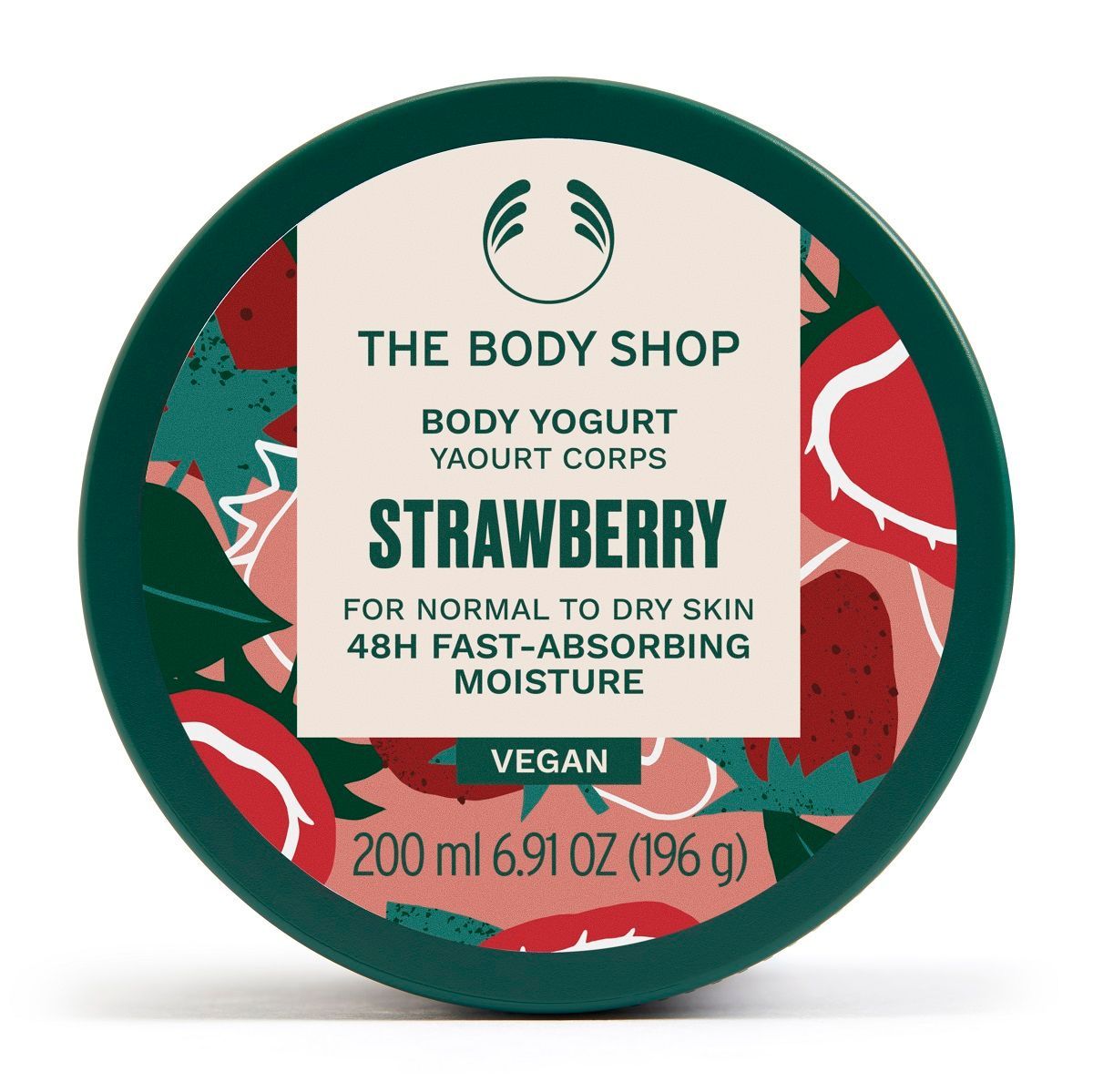 Strawberry Body Yogurt, 48-Hour Hydration, Strawberry Oil & Shea Butter