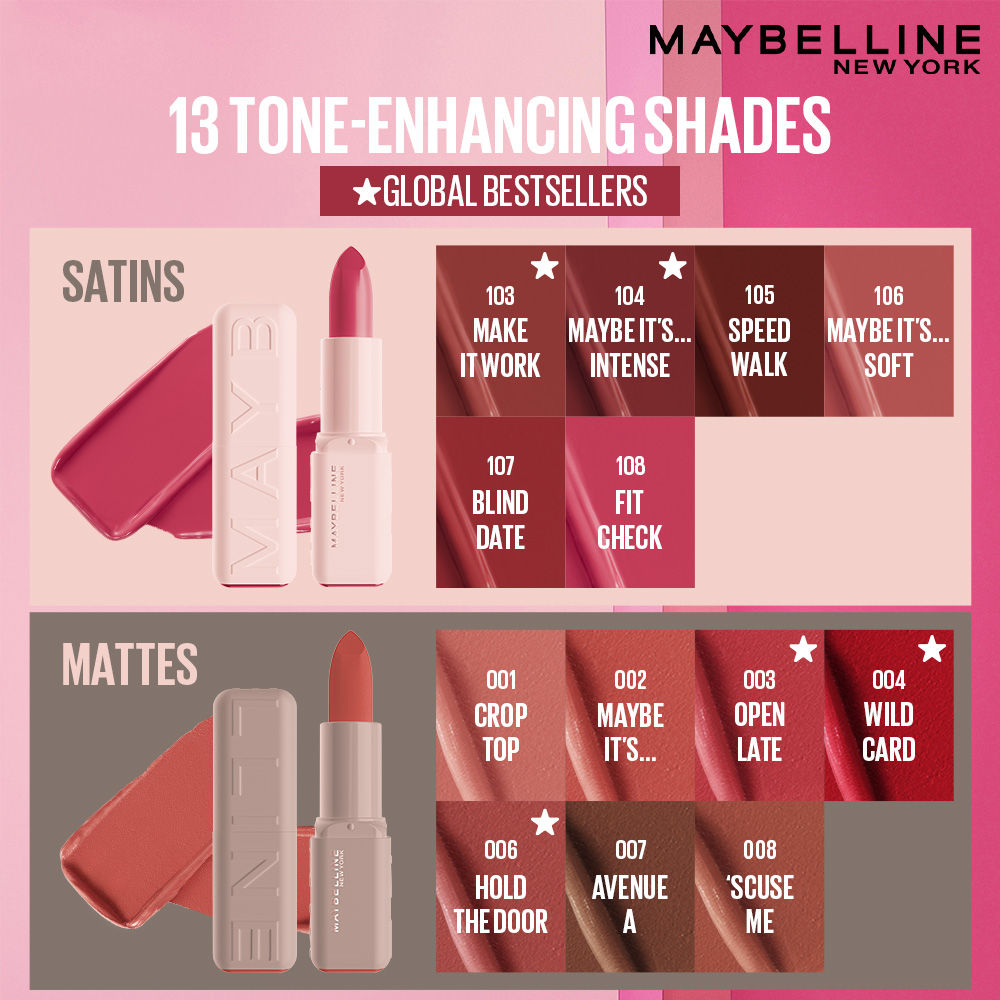 Maybelline Serum Matte Lipstick - 8Hr hydration, One-Swipe Bold Color