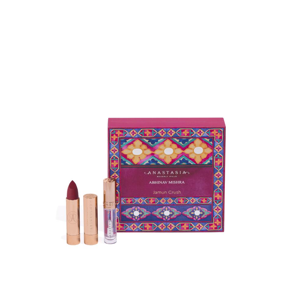 Jamun Crush-Matte Lipstick – Blackberry & Lipgloss Crystal Sample