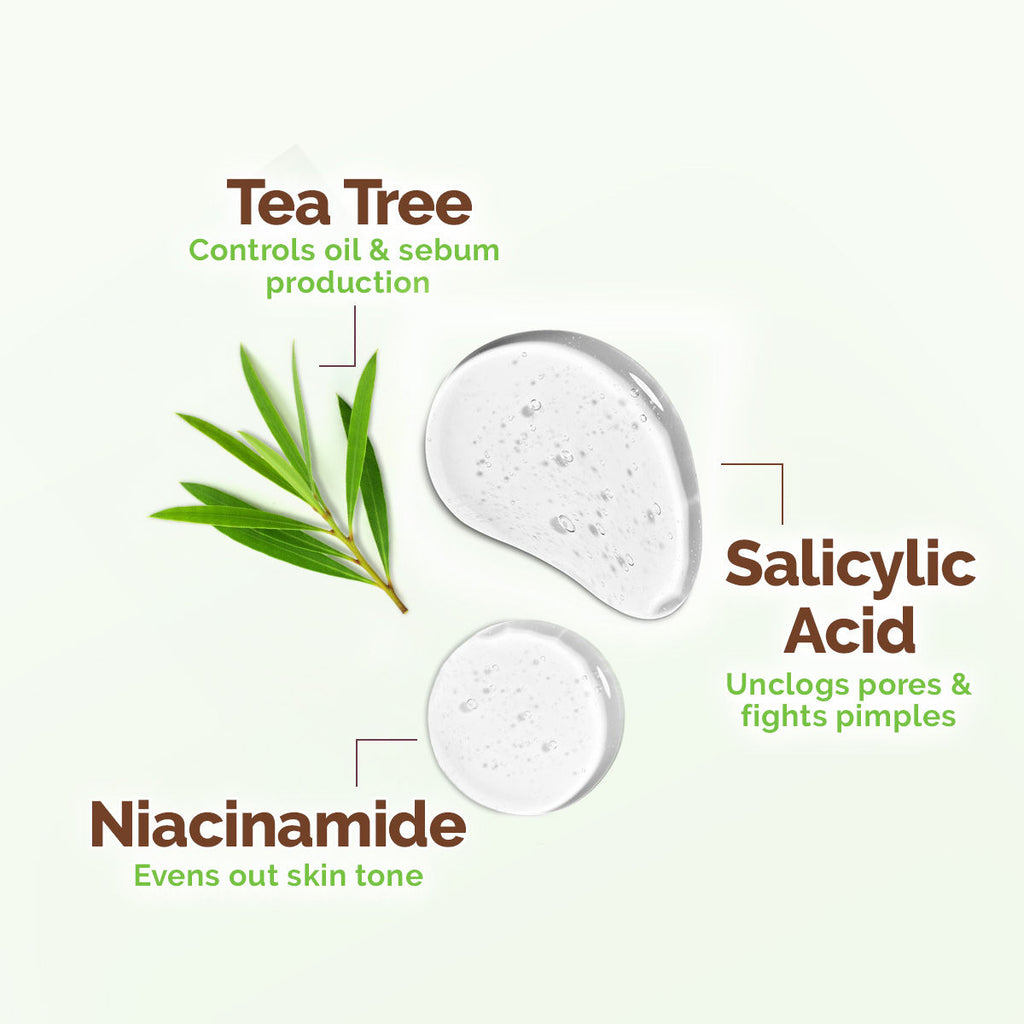 Face Wash With Tea Tree Oil And Neem Extract For Acne &pimples
