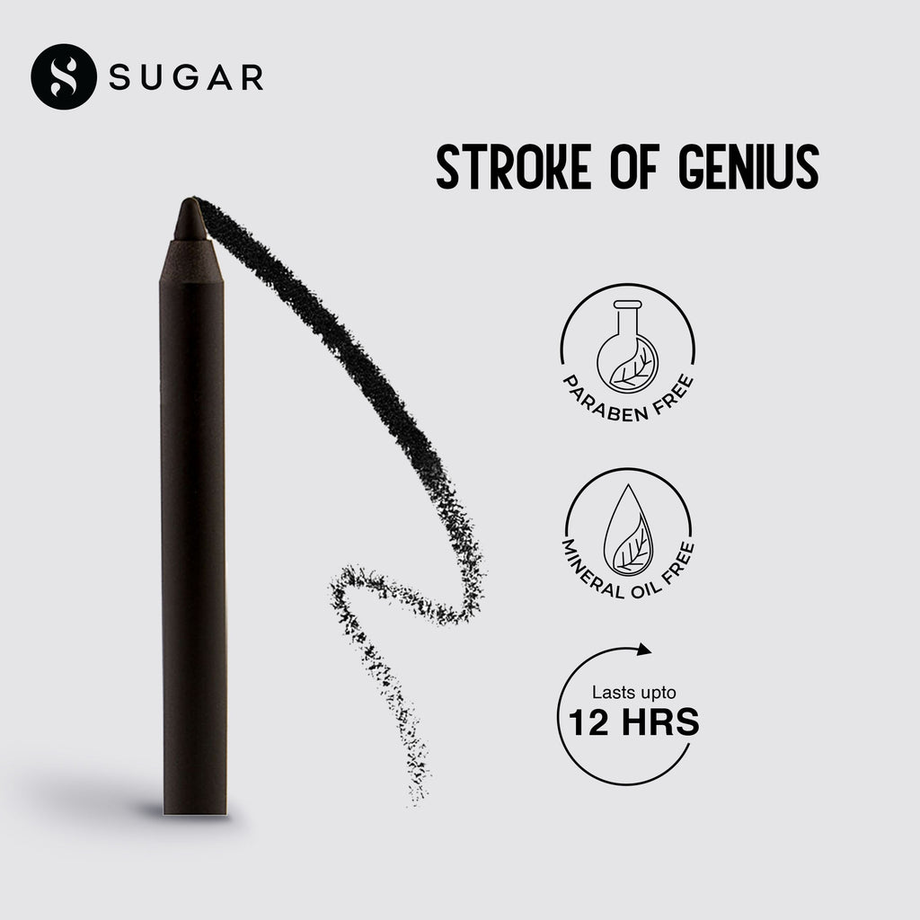 Stroke Of Genius Heavy Duty Kohl With Free Sharpener - 01 Back To Black