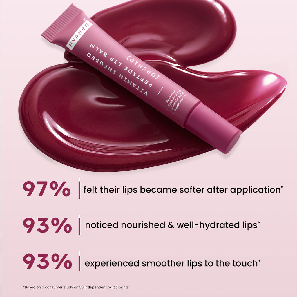 Tinted Lip Balm ,Brightens Dark & Dry Lips - 1% Vitamin E, Peptide & Squalane - Orchid, Mauve