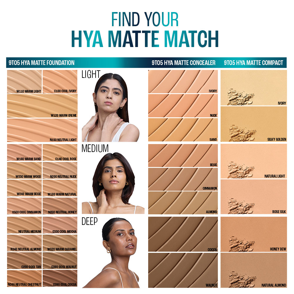9to5 Hya Matte Foundation + Hyaluronic Acid