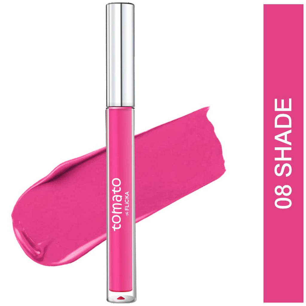 Tomato Liquid Lipstick Rich Matte Long Lasting Intense Pigment Smudgeproof - 08 Shade