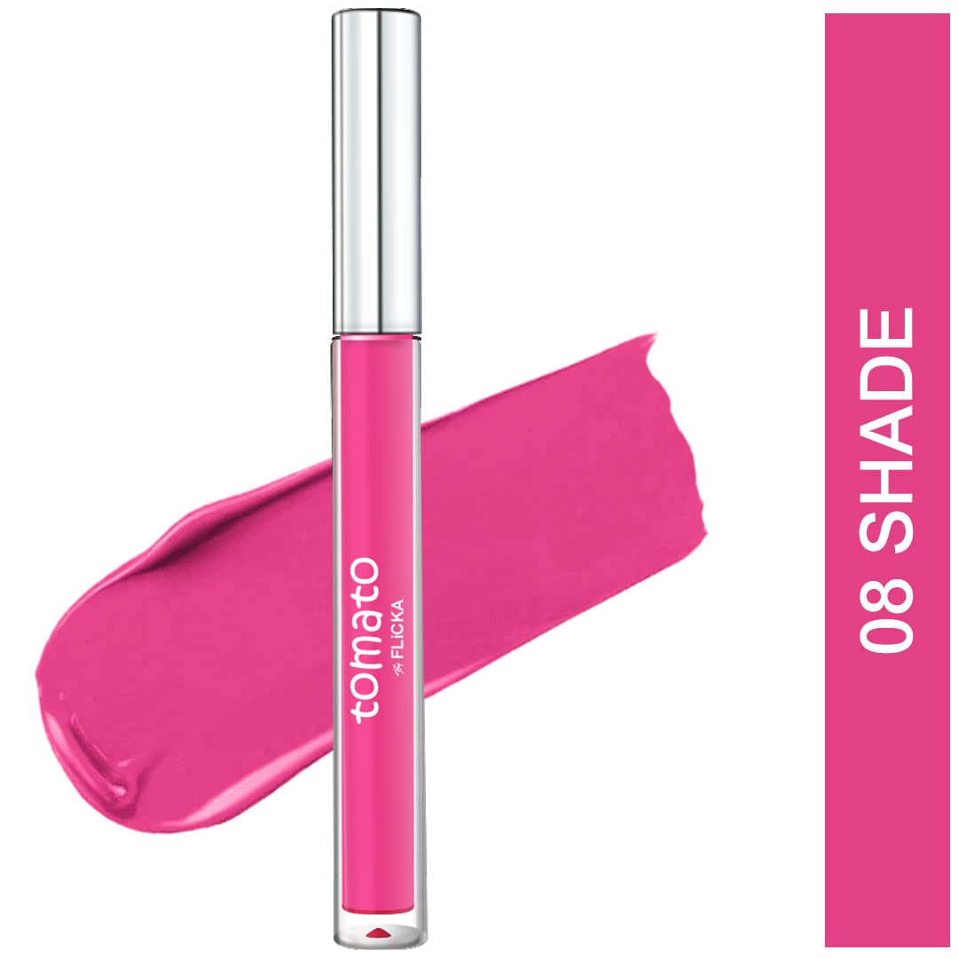 Tomato Liquid Lipstick Rich Matte Long Lasting Intense Pigment Smudgeproof - 08 Shade