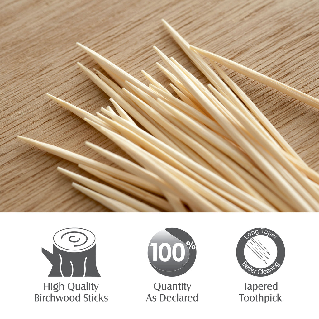 Wooden Tooth Picks 240 Sticks in a Re-Usable Dispenser