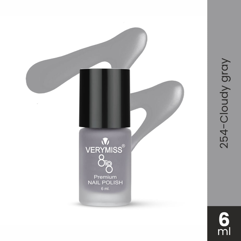 Premium Matte Nail Polish - 254 Cloudy Gray