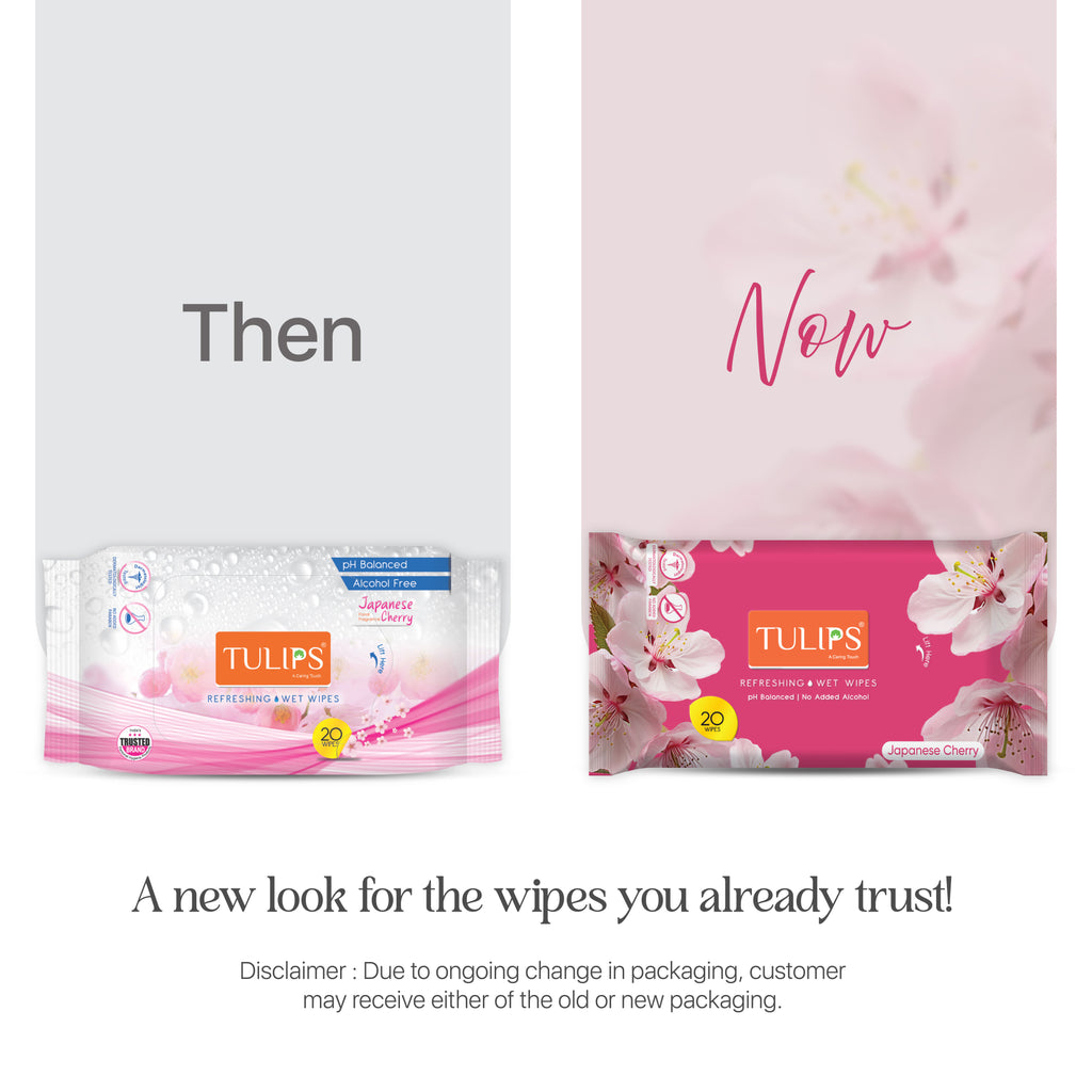 Refreshing, Face Cleansing Wet Wipes Japanese Cherry Fragrance