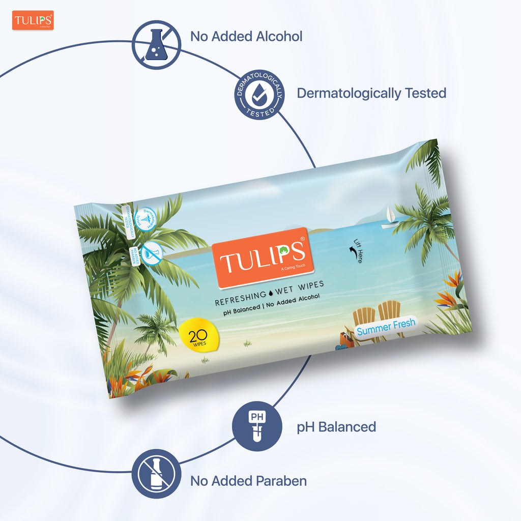 Refreshing Wet Wipes Summer Fresh Fragrance