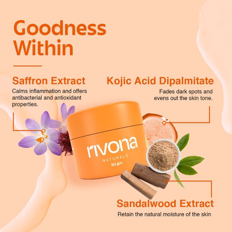 Honey And Saffron Face Moisturizing Cream For Bright Glowing Skin, Fades Dark Spots