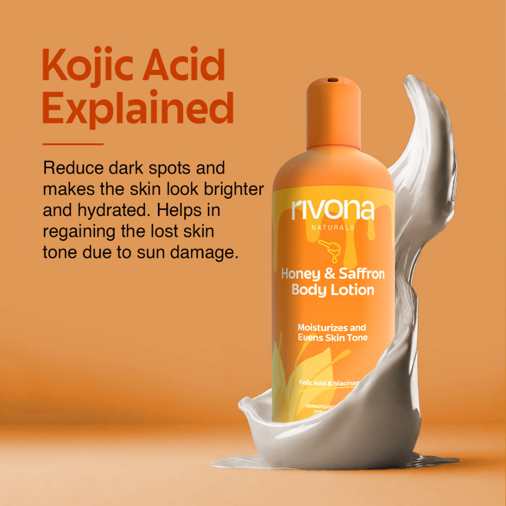 Honey And Saffron Brightening Body Lotion With Niacinamide For Dry Skin