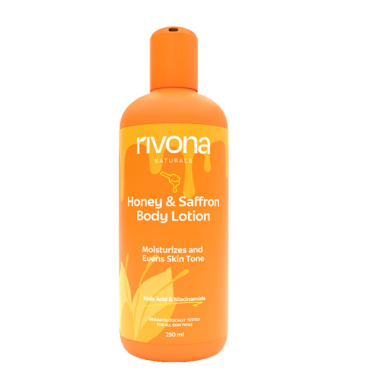 Honey And Saffron Brightening Body Lotion With Niacinamide For Dry Skin