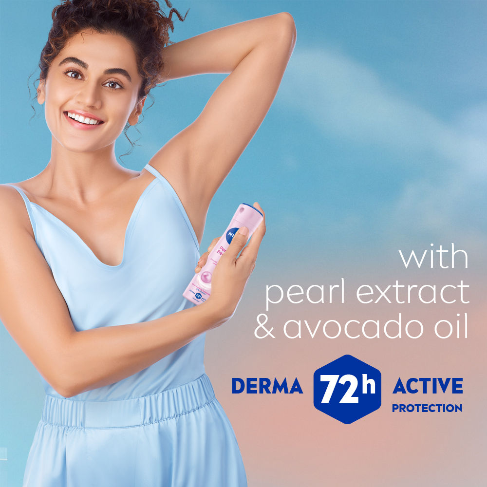 Deo Pearl & Beauty Extracts & 0% Alcohol, For Smooth Underarms, 48H Freshness and Odour Protection