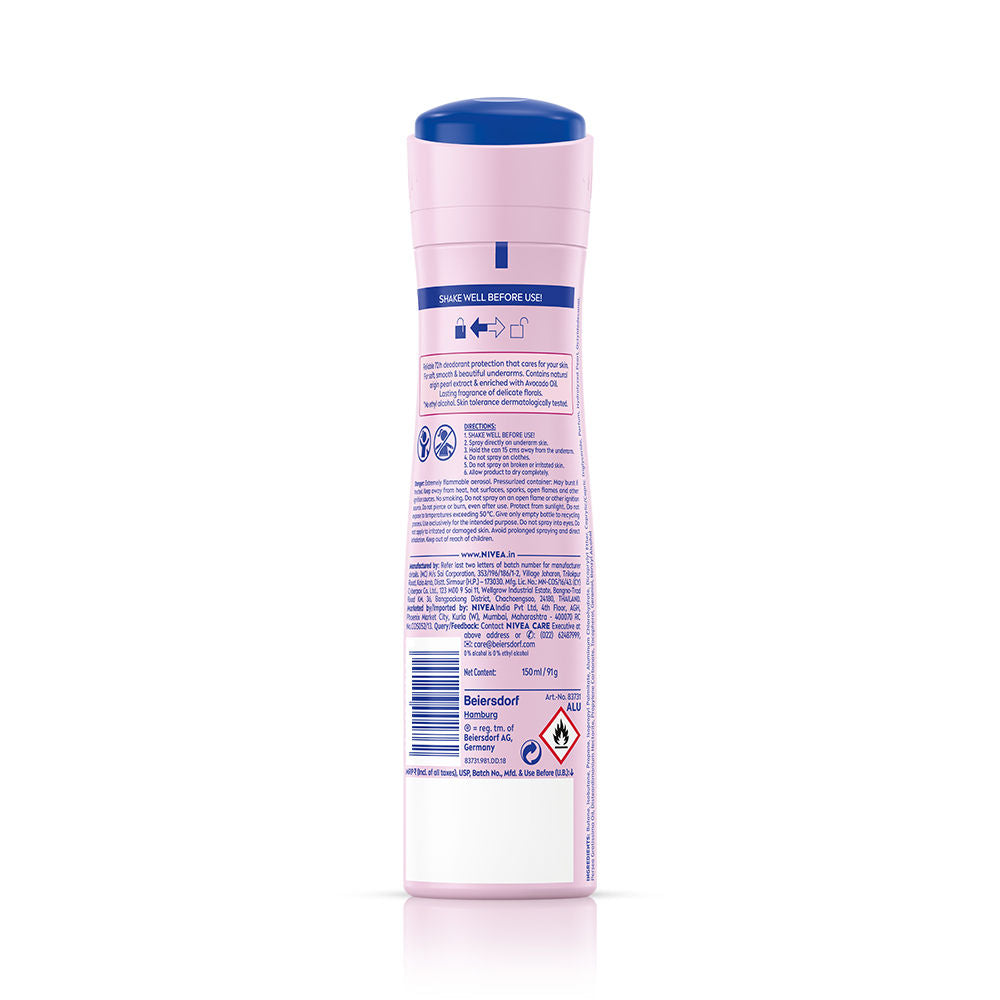 Deo Pearl & Beauty Extracts & 0% Alcohol, For Smooth Underarms, 48H Freshness and Odour Protection