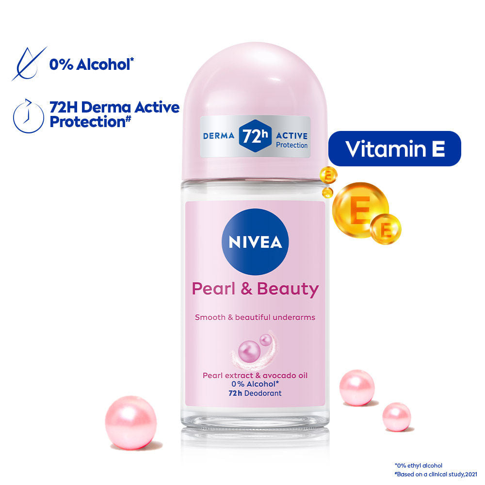 72H Active Protection With Pearl Extract Deo Underarm Roll On - Smooth Skin, Odor Protection