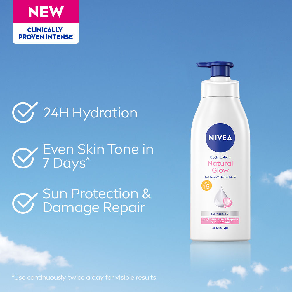 Cell Repair 50X Vit C Sunscreen Natural Glow Body Lotion Reduces Tan, Brightens - Uva & Uvb