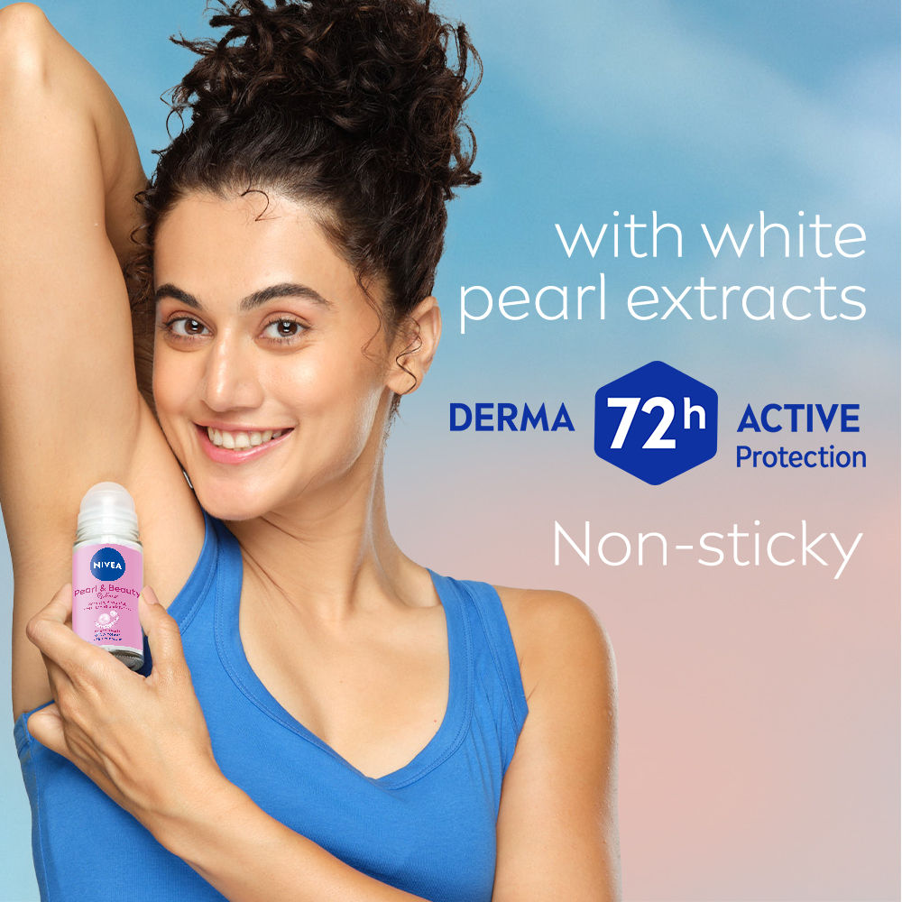 Pearl & Beauty Radiance Deo Roll On For Women- 72H Odor Protection- 0% Alcohol
