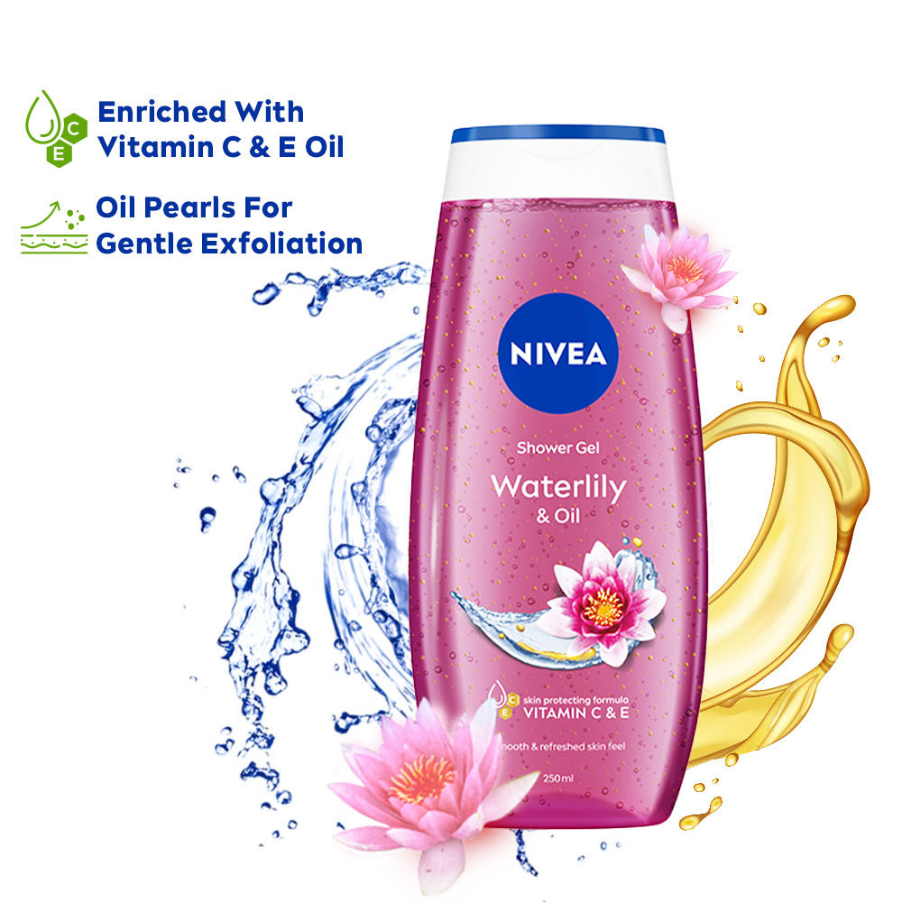 Waterlily & care oil Body wash for long-lasting freshness