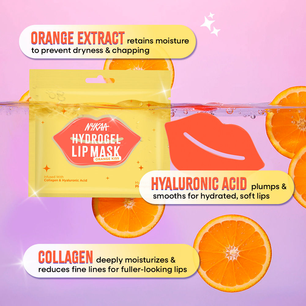 Nykaa Hydrogel Lip Mask - Orange Kiss