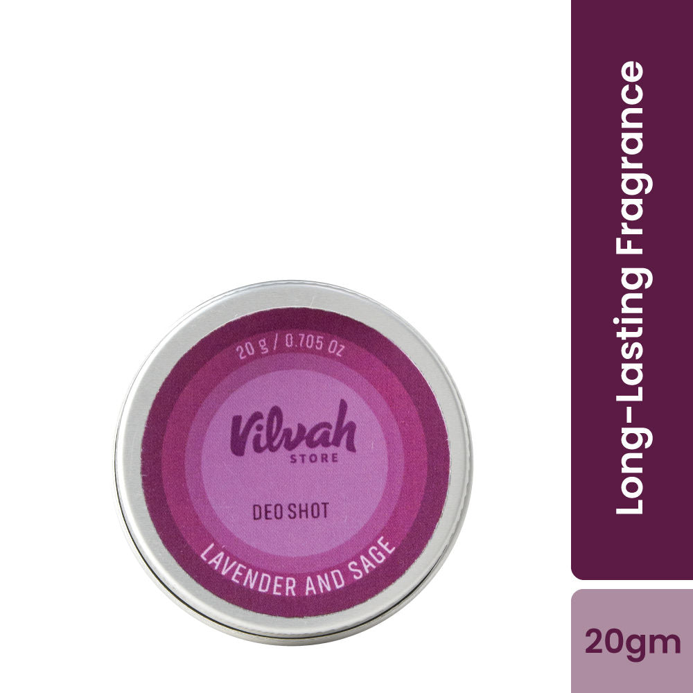 Rose & Vanilla Deo Shot Prevents Odour, Sulphate and Paraben Free - Lavender and Sage