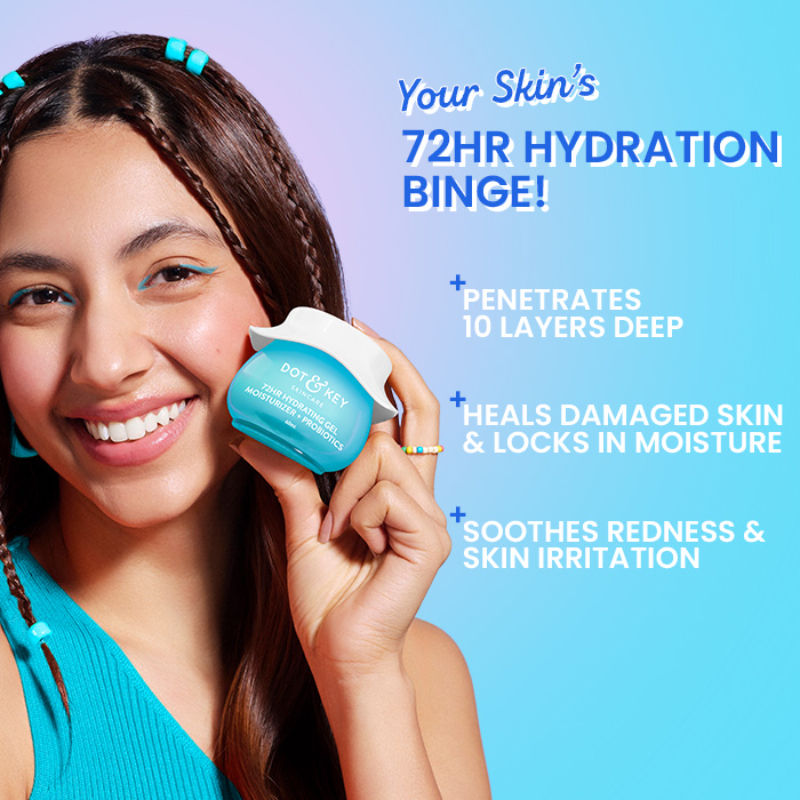 72Hr Hydrating Lightweight Gel Face Moisturizer With Hyaluronic Acid & Probiotics