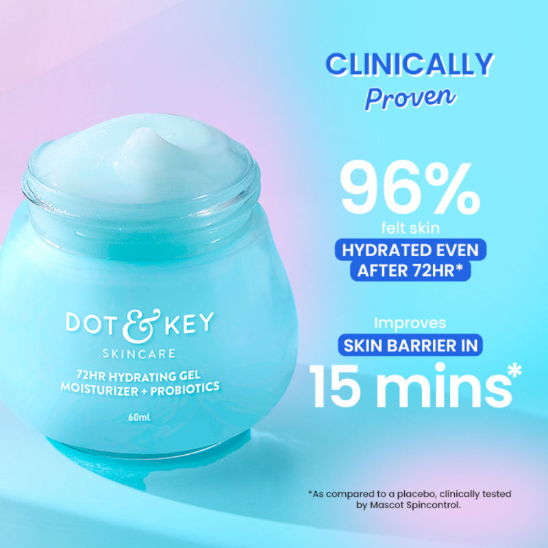 72Hr Hydrating Lightweight Gel Face Moisturizer With Hyaluronic Acid & Probiotics