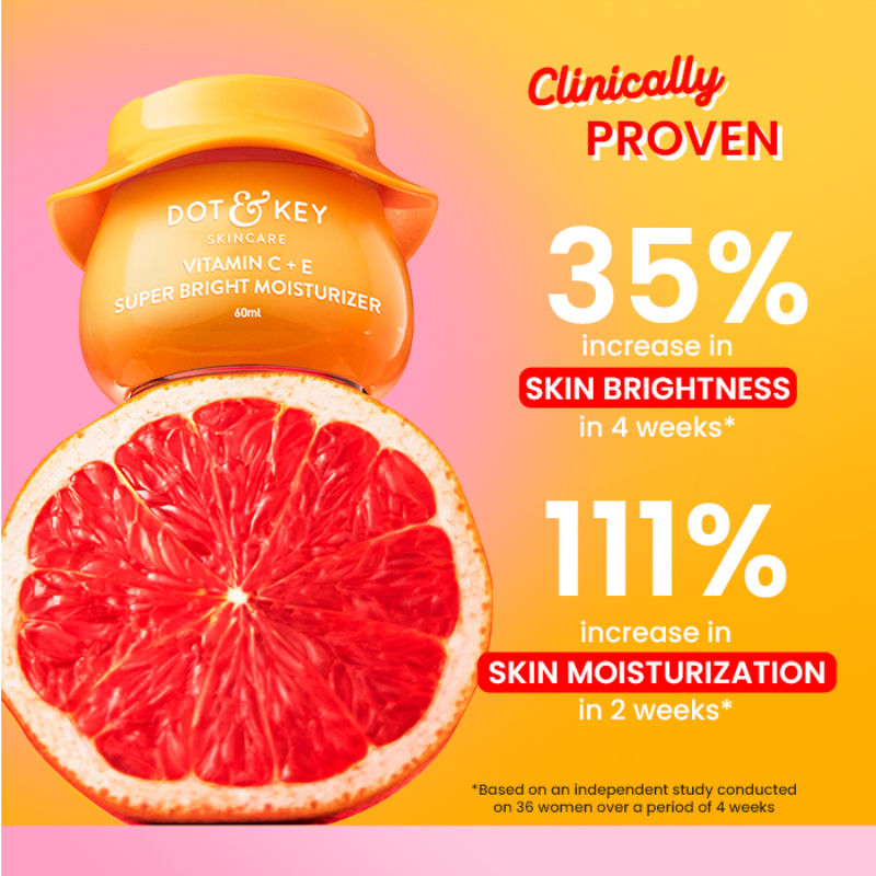 Vitamin C + E Super Bright Face Moisturizer For Glowing Skin, Fades Dark Spots