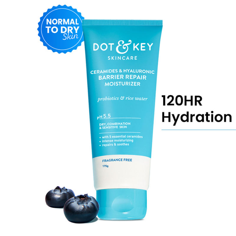 Hyaluronic + Ceramide Barrier Repair Hydrating Face Moisturizer Cream, Normal To Dry Skin - 175g