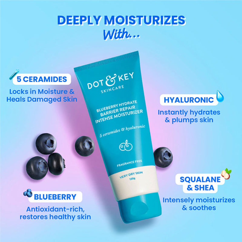 Blueberry Hydrate Barrier Repair Intense Moisturizer, With 5 Ceramides, For Very Dry Skin