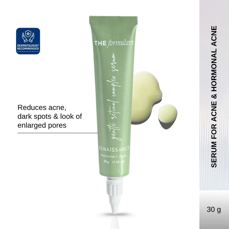 Gentle Retinol Night Serum For Acne, Dark Spots, Enlarged Pores & Anti-Aging Care