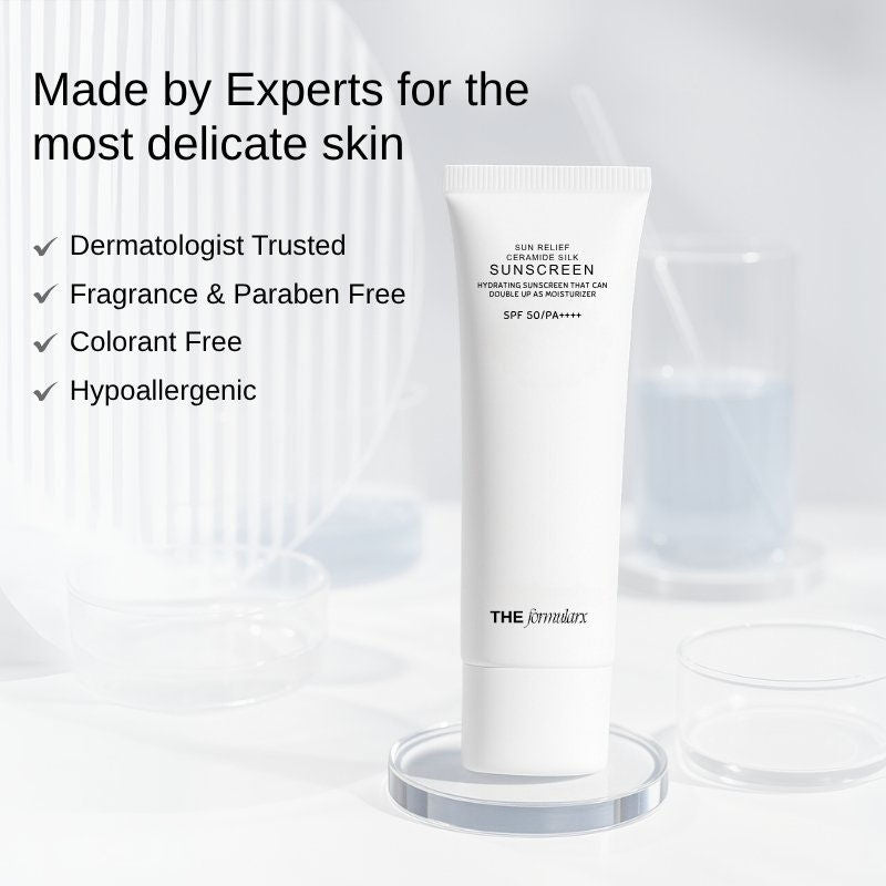 Sun Relief Ceramide Silk Sunscreen Spf 50 Pa++++ With Niacinamide & Peptide
